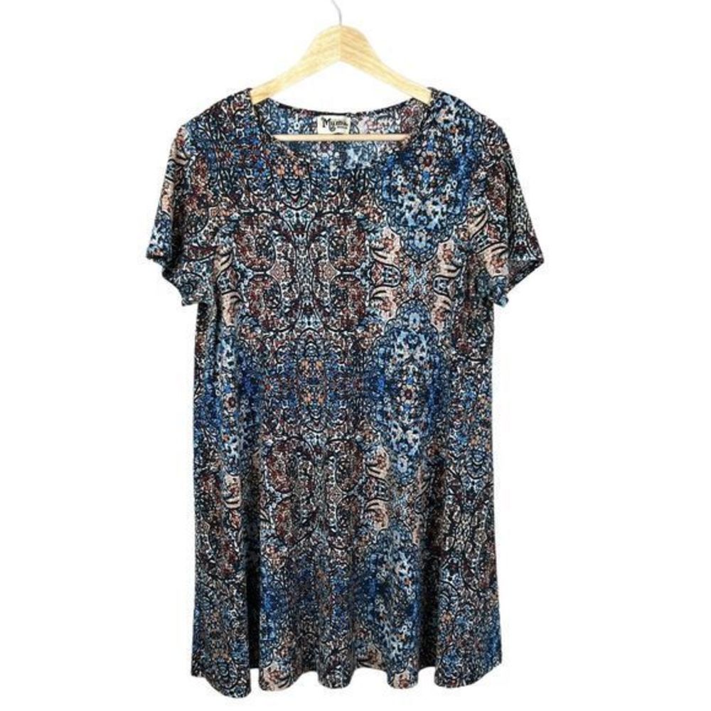 Show Me Your Mumu Womens Multicolored Paisley Short Sleeve Tunic‎ Top Medium